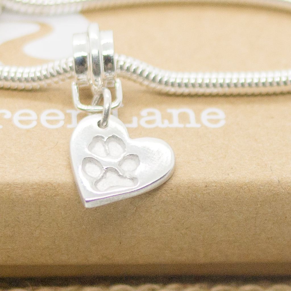 Mini Pet Print Bracelet Charm with carrier