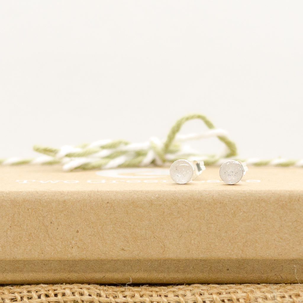 White Sparkle Earrings