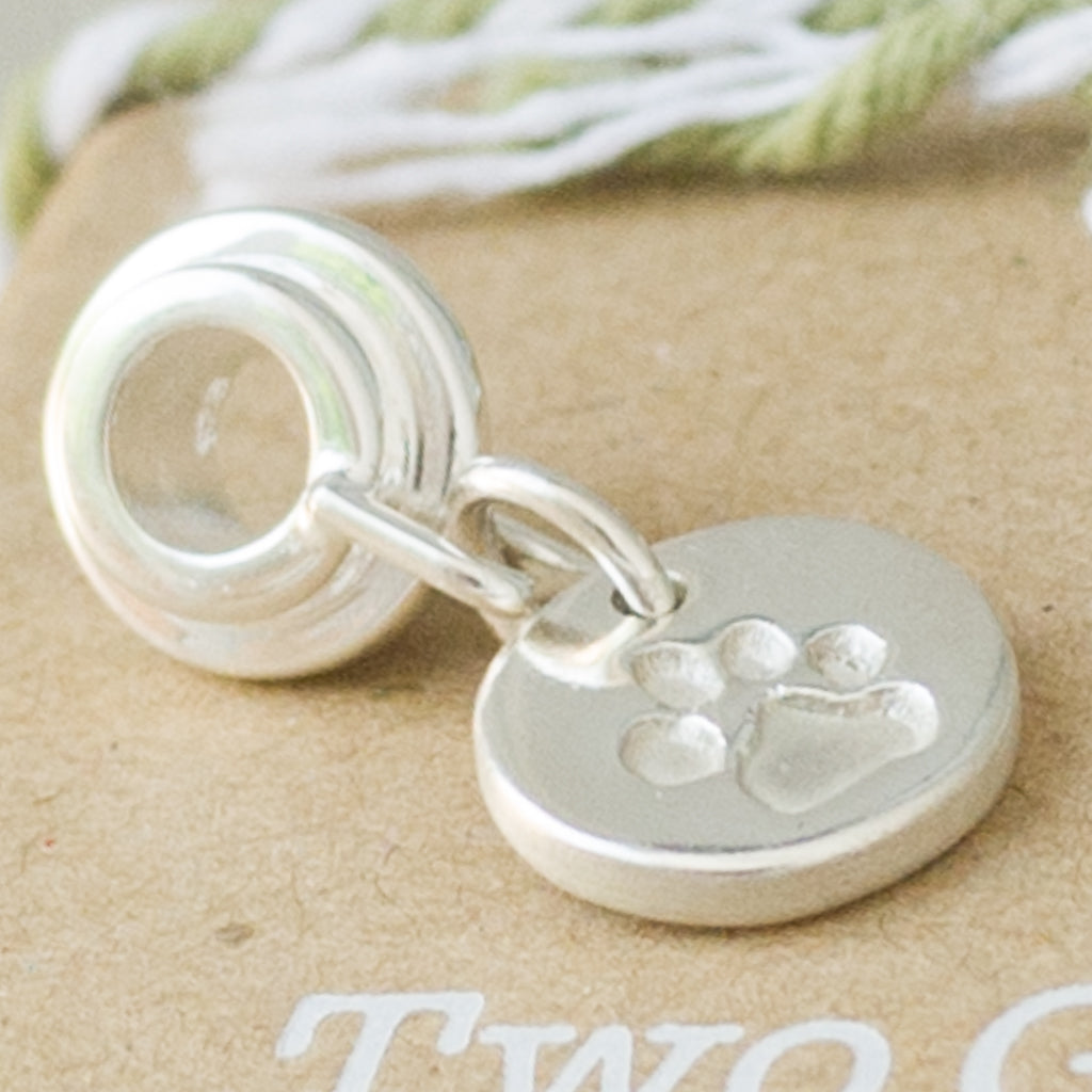 Mini Pet Print Bracelet Charm with carrier