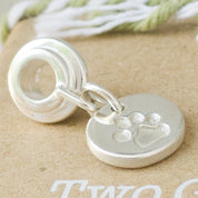 Mini Pet Print Bracelet Charm with carrier