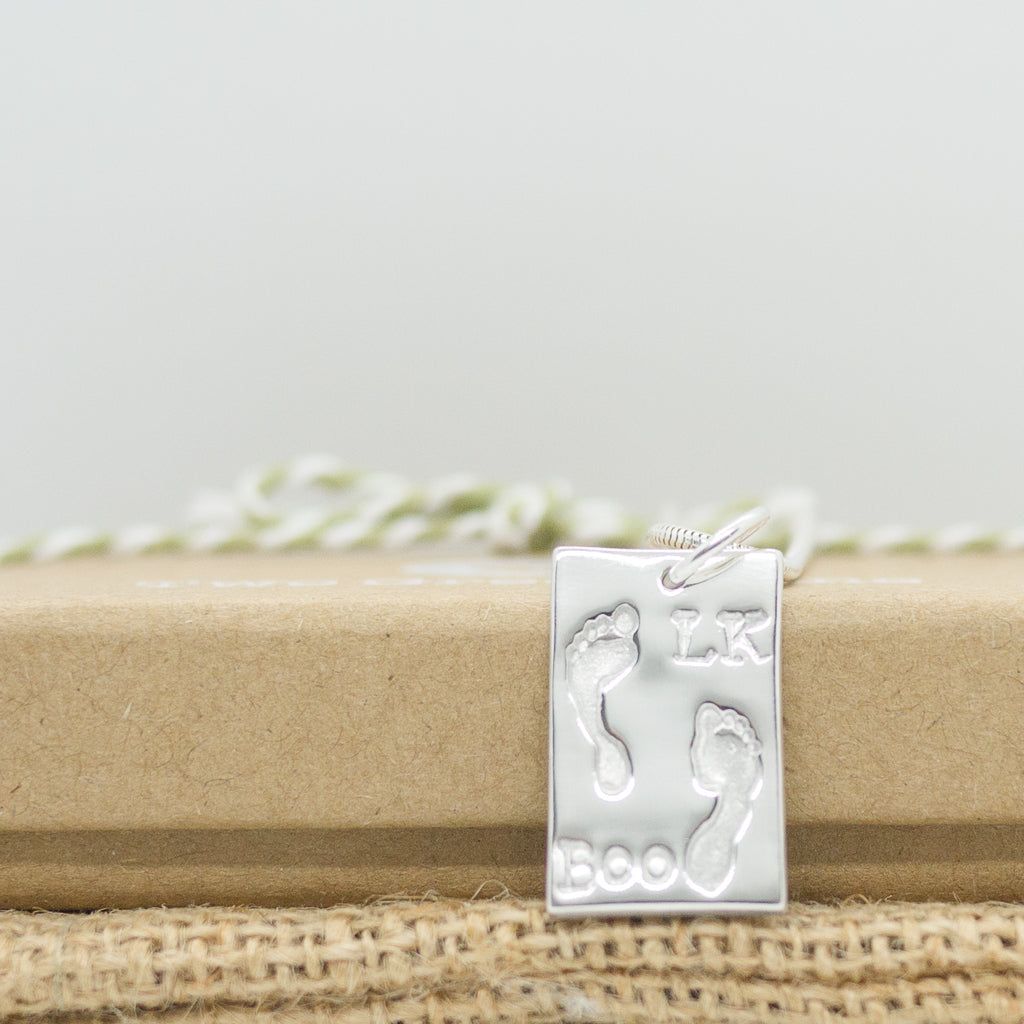 Double Footprint Necklace