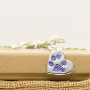 Resin Filled Paw Print Necklace