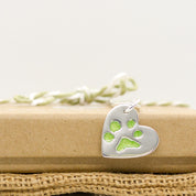 Resin Filled Paw Print Necklace