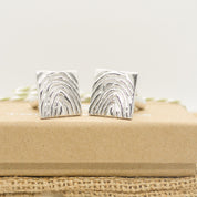 Memorial Large Contemporary Fingerprint Cufflinks
