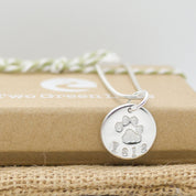 Memorial Single Paw Print Necklace