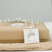 Memorial Large Traditional Fingerprint Necklace