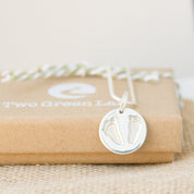 Double Footprint Necklace