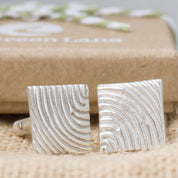 Memorial Large Contemporary Fingerprint Cufflinks