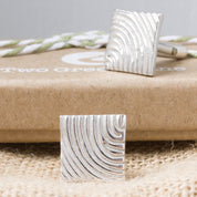 Memorial Large Contemporary Fingerprint Cufflinks